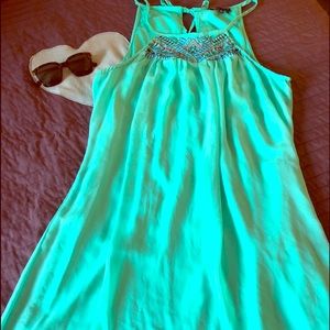 Adorable teal/mint shift dress!